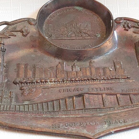 VINTAGE 1960s Ashtray CHICAGO Made in Japan - Picture 4 of 4